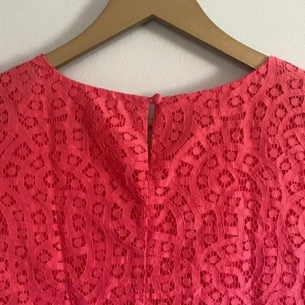 J. Crew Coral Lace Top - Picture 12 of 14